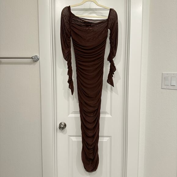 NEW Ser.O.Ya Chantae Mesh Dress in Coconut Size Small - Picture 2 of 4